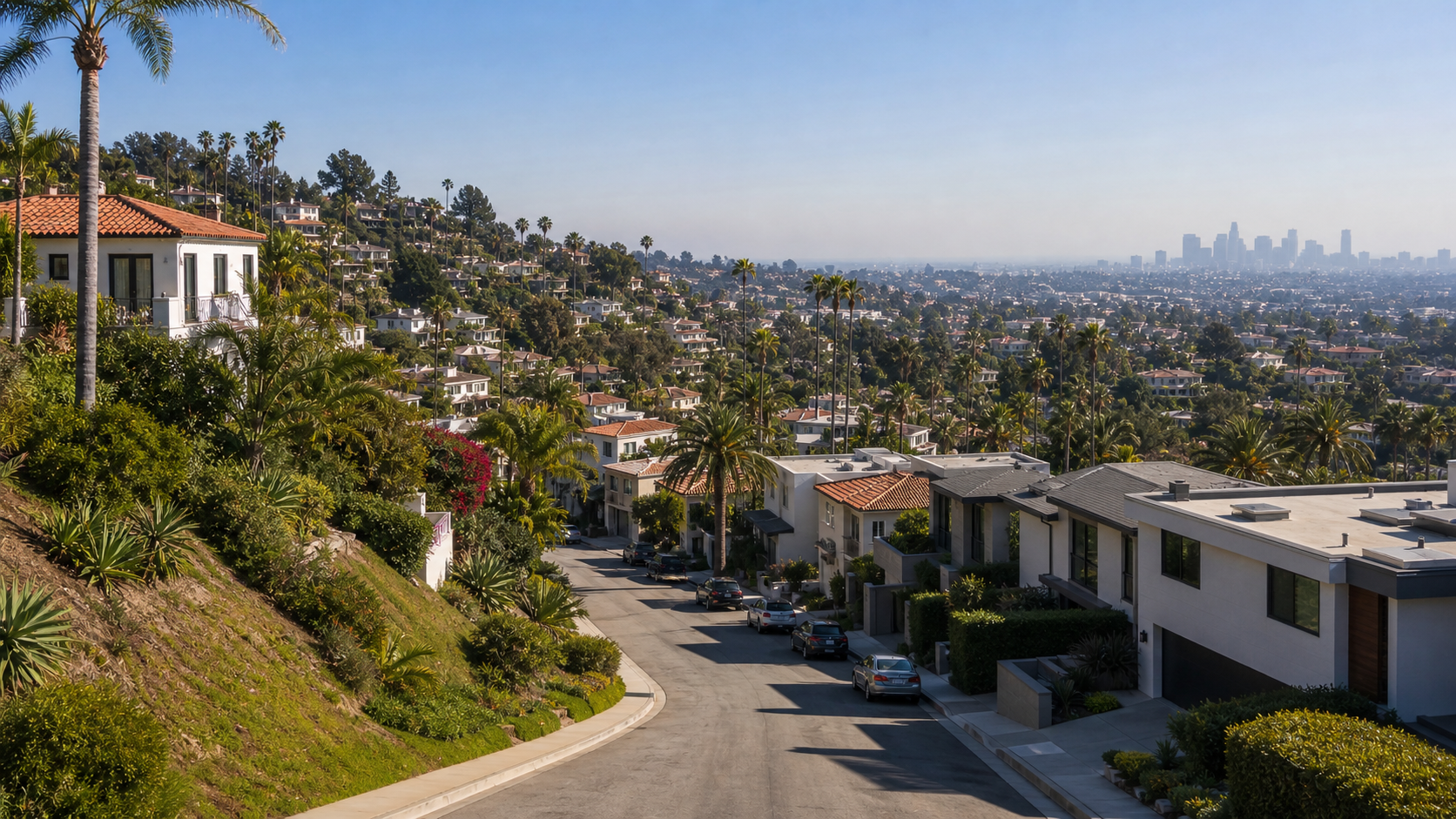 Los Angeles residential neighborhood on the hills &mdash; title search and special-assessment districts
